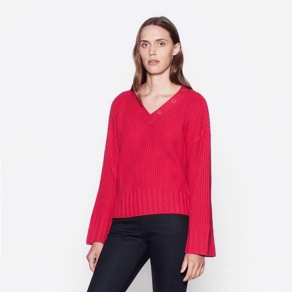 NWT Equipment Nigel Red Wool-Cashmere Sweater 70% Wool 30% Cashmere